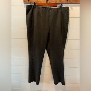 J Jill Gray Ponte Slim Leg Dress Pants Flat Front Size Large